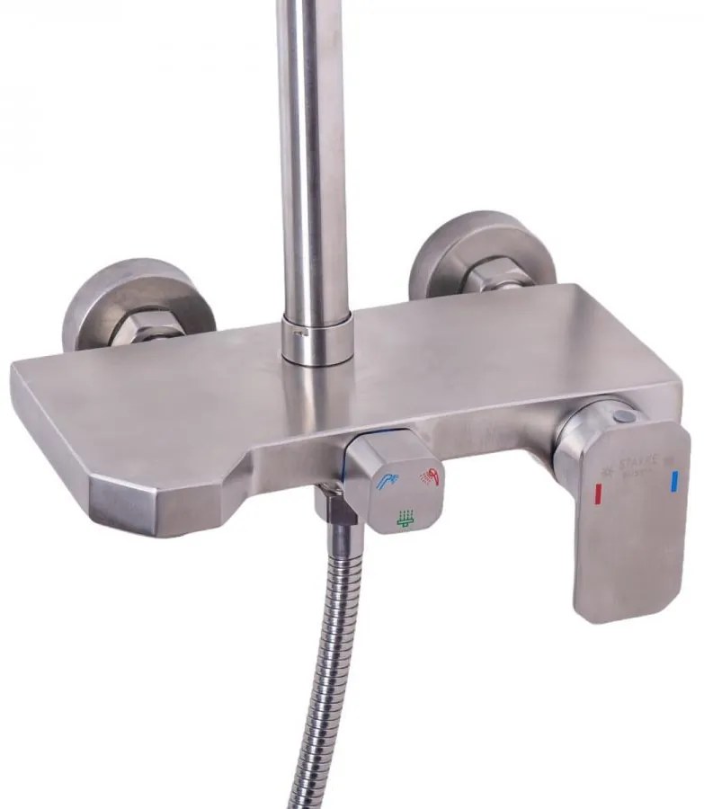 Coloană Duș din Inox Satinat Model N/LY001 – Design Modern și Durabil pentru Baia Ta