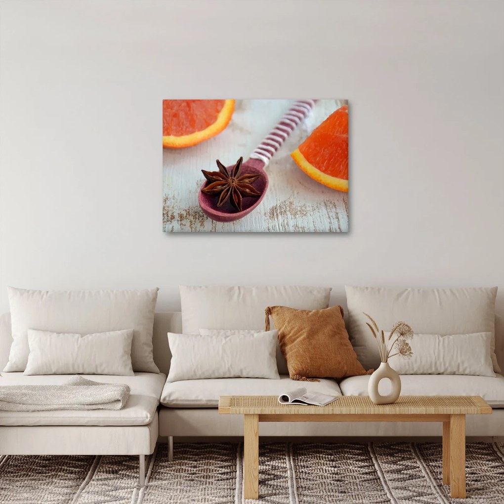 Tablou cu scorțișoară pe linguriță (70x50 cm)