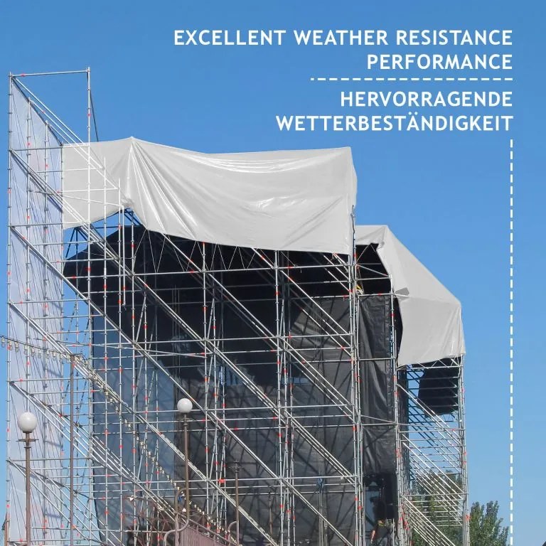 JAGO Prelata 650 g/m², ochiuri de aluminiu, alb, 3 x 5 m