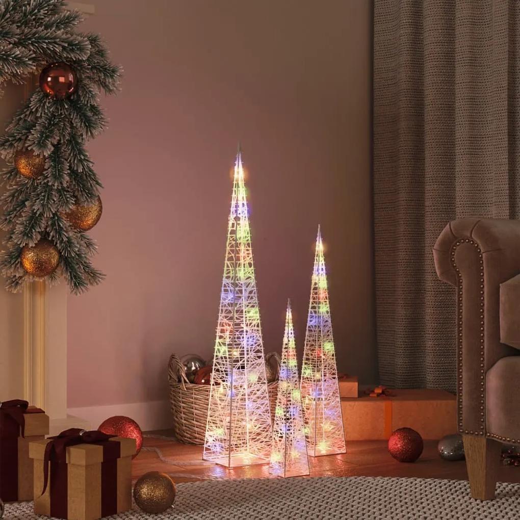 Set conuri decorative cu LED-uri multicolor 30 45 60 cm acril 1, Multicolour, 30 45 60 cm
