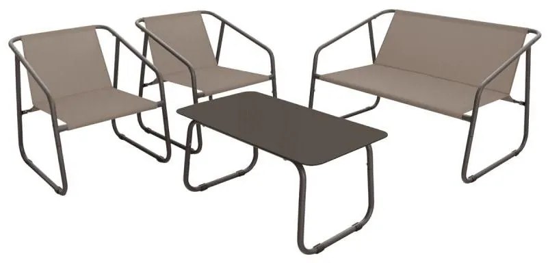 Set mobilier de grădină Leonne (pentru 4 persoane) (maro). 1096322