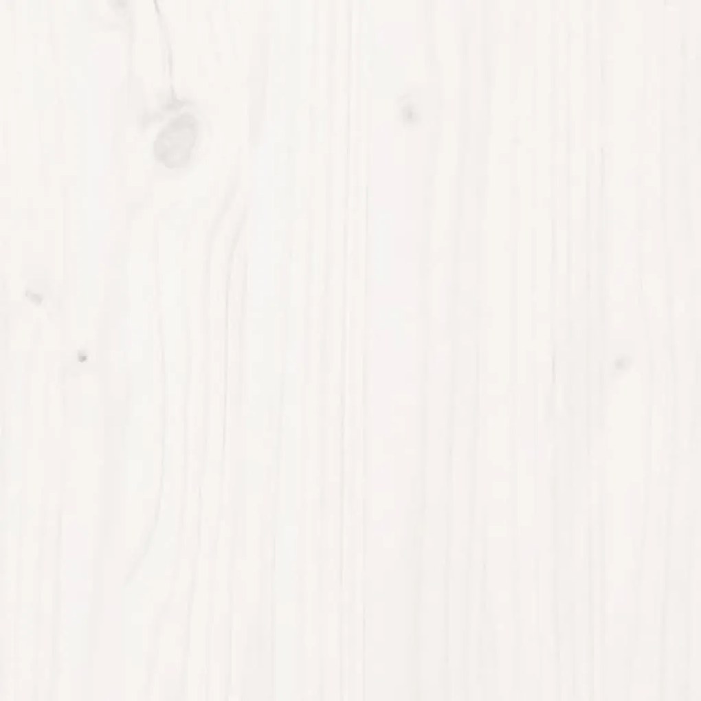 Pat de zi extensibil, alb, 2x(80x200) cm, lemn masiv de pin Alb, 80 x 200 cm
