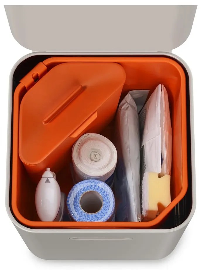 Coș pentru sortarea deșeurilor Joseph Joseph Totem Max, 40 l, crem