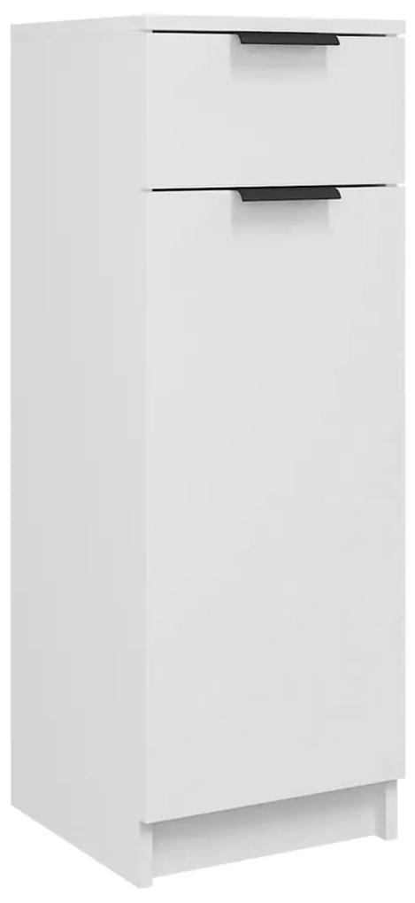 811286 vidaXL Dulap de baie, alb, 32x34x90 cm, lemn compozit