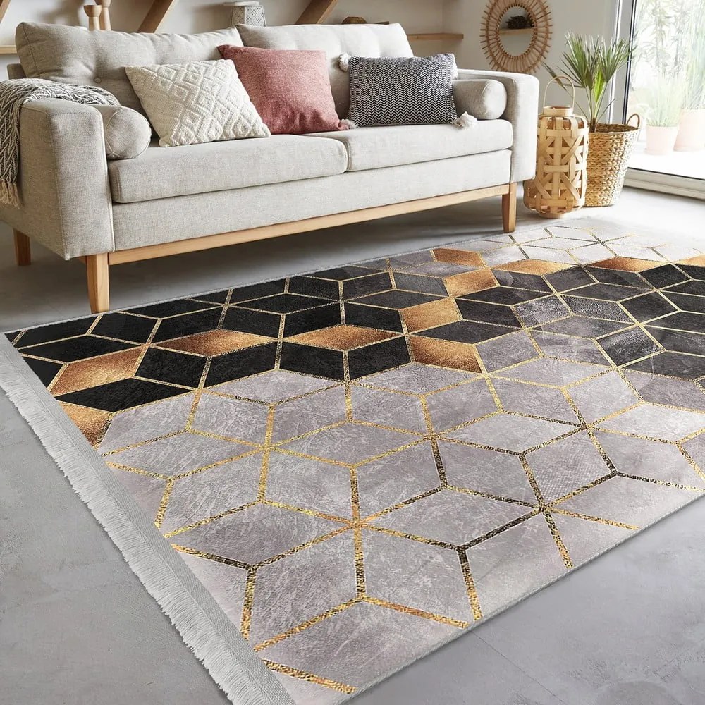 Covor gri-auriu 120x180 cm – Mila Home