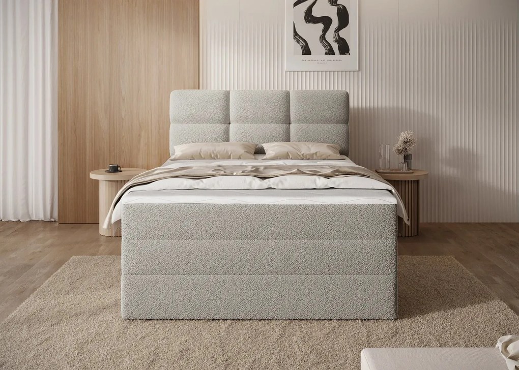 Pat lemn masiv boxspring Kasped