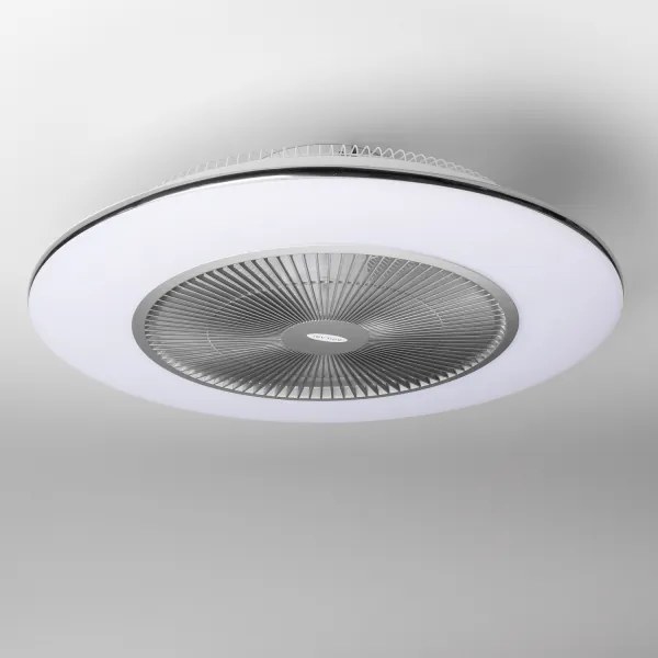Plafonieră LED dimabilă cu ventilator Brilagi AURA LED/38W/230V argintiu + telecomandă