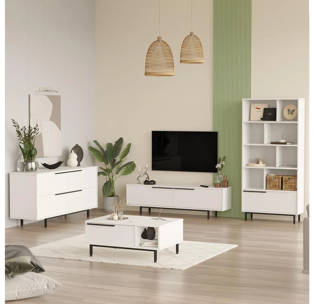 Set mobilier living Ontario W (alb). 1107748