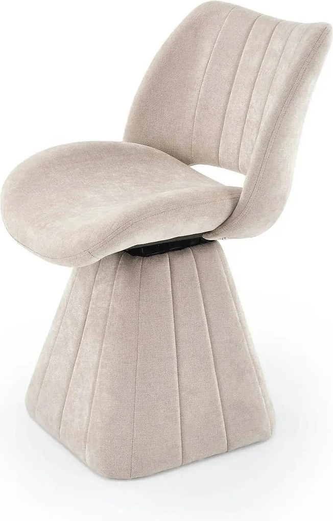 Scaun rotativ K613, stofa clasica bej, 53x60x87 cm