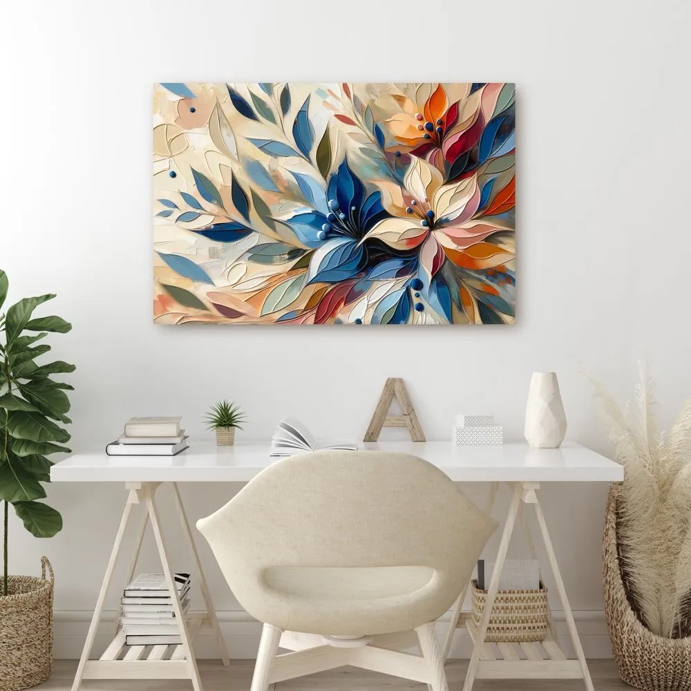 Tablou frunze florale colorate