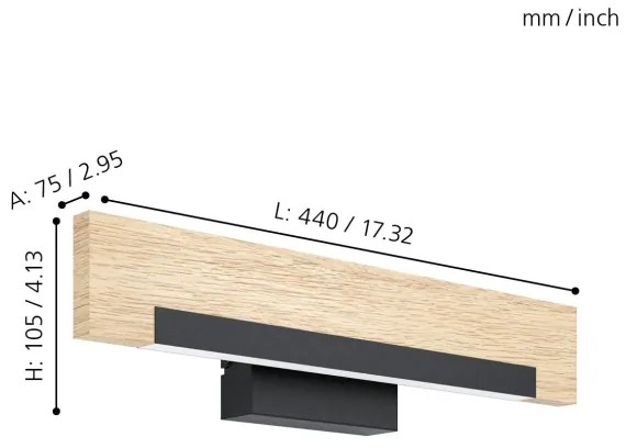 Eglo 99294 - Aplică perete LED CAMACHO LED/9,6W/230V