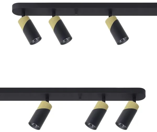 Spot NEO 6xGU10/8W/230V negru/auriu