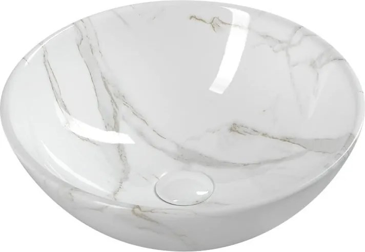 Chiuvetă albă rotundă din ceramică ø 42 cm Dalma – Sapho