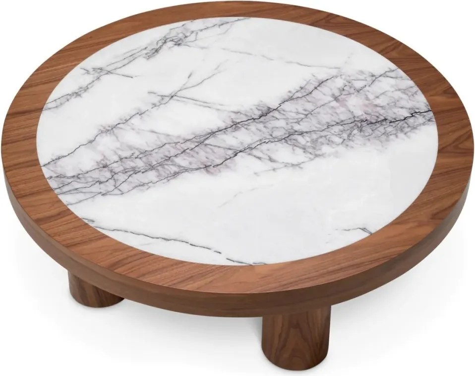 Masuta Design LUX, Marmura, Furnir Nuc, Presedio 100cm