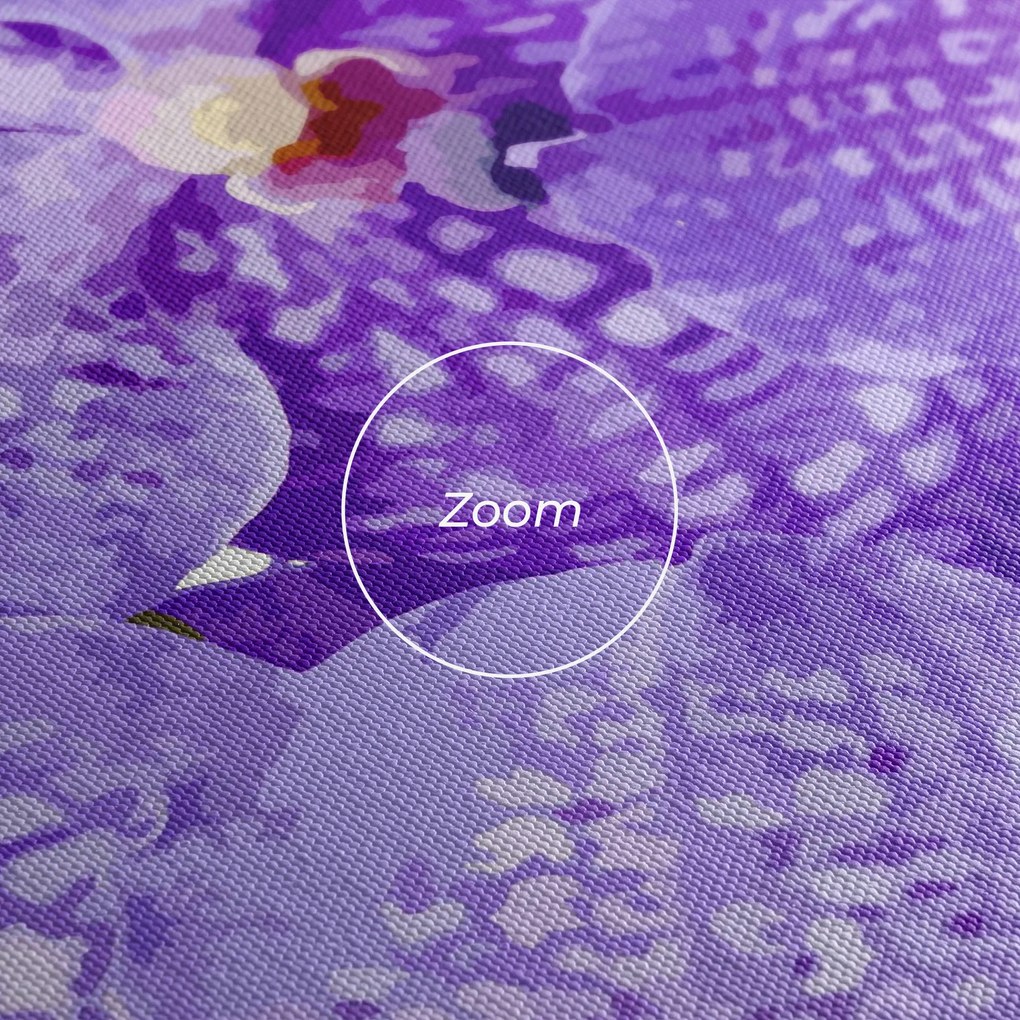 Tablou Canvas, 60x120cm, Dormitor si Living, Flori, Orhidee, Purple White Orchid