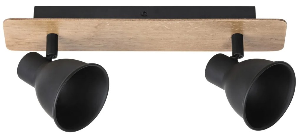 Aplica 2 spoturi design industrial metalica MAC negru 5903 RX