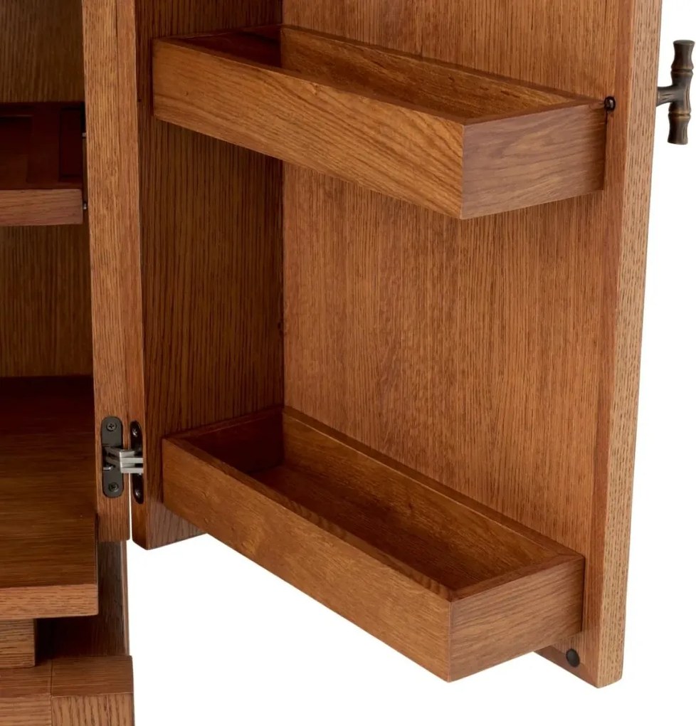 Dulap de Bar Design LUX, Lemn, Rattan, Borchard