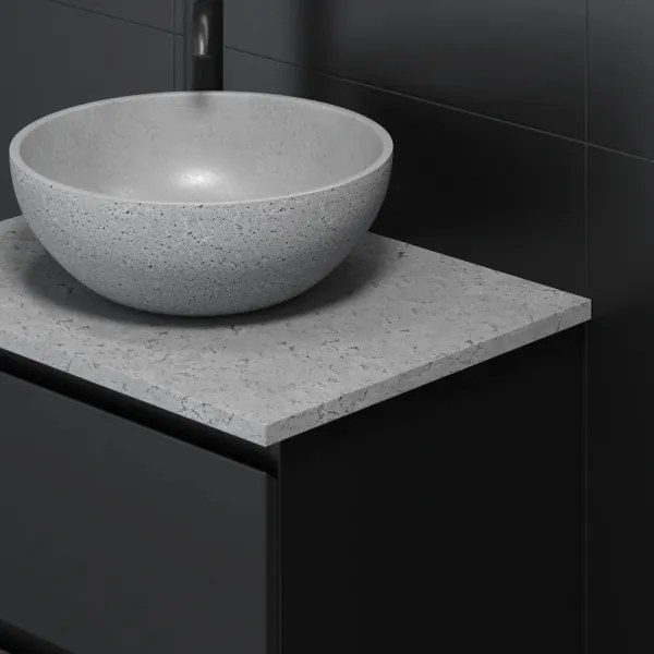 BATH DELUXE 06-039-19-23-00 - Lavoar pentru blat BERGEN, diam. 39 cm, beton/gri