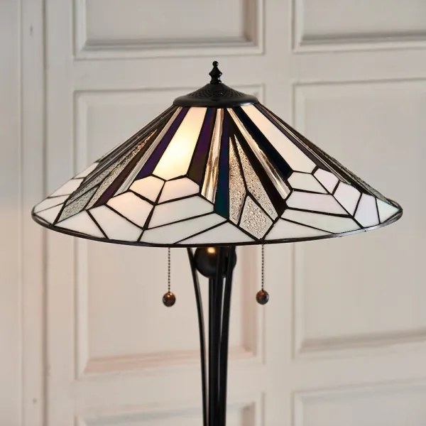 Endon 63934 - Lampadar Tiffany ASTORIA, 2xE27/60W/230V, diametru 48 cm