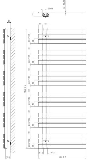 Sapho - Radiator de baie SILVANA 680W/230V 60x150 cm, alb
