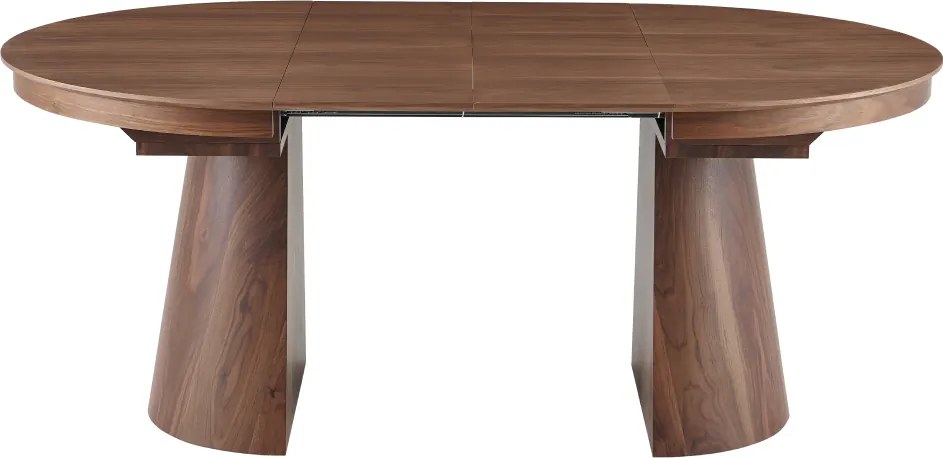 Masă de sufragerie, extensibilă, nuc, 115-150-185x75 cm, NANET