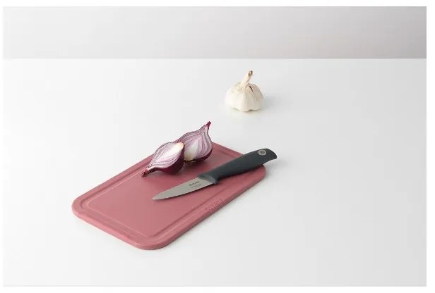 Tocator alimente Brabantia Tasty+ 1001187, 25x16 cm, Anti-alunecare, Usor de curatat, Rosu