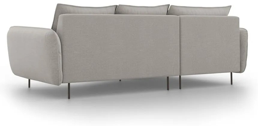 Colțar cu șezlong pe partea stângă Cosmopolitan Design Vienna, gri deschis