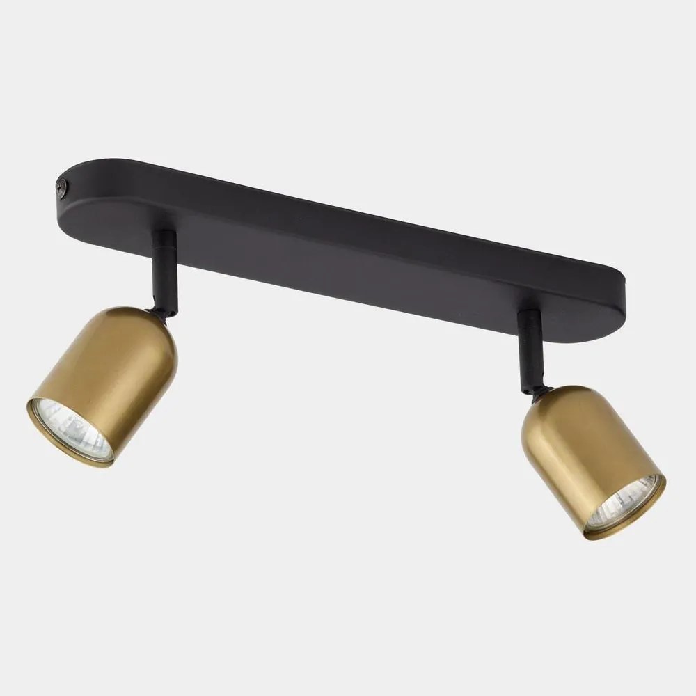 Spot LED TOP 2xGU10/10W/230V auriu/negru