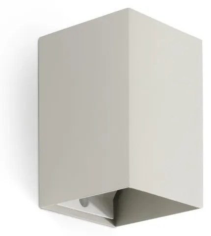 Aplica perete aluminiu gri, 1xGU10, LUNE square