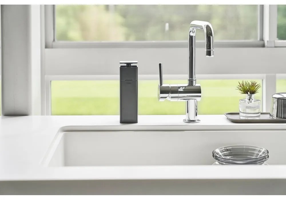 Dozator / dispenser detergent de vase Yamazaki Tower, 250 ml, negru