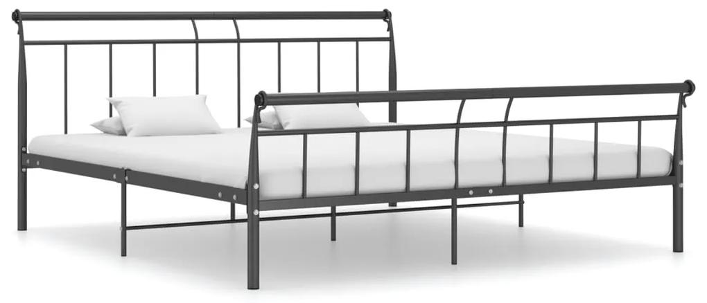 325048 vidaXL Cadru de pat, negru, 200x200 cm, metal