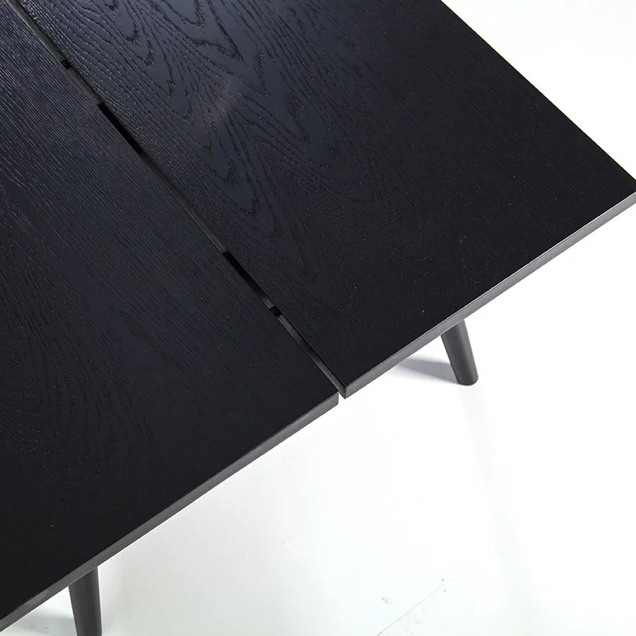 Masuta de cafea dreptunghiulara din stejar 130x70x40 cm neagra