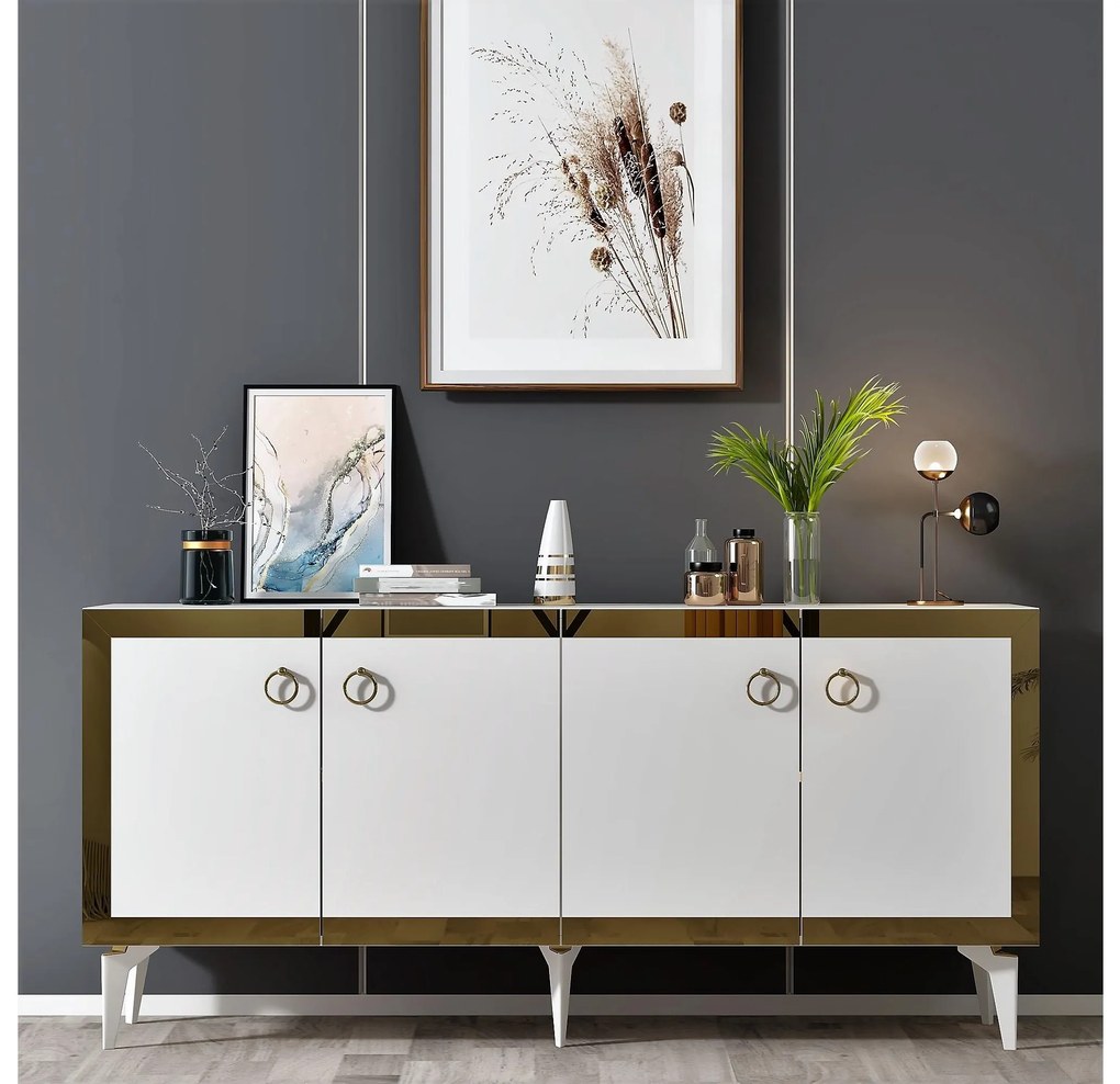 Dulap Muvuta 1 (albă + auriu) . 1093502
