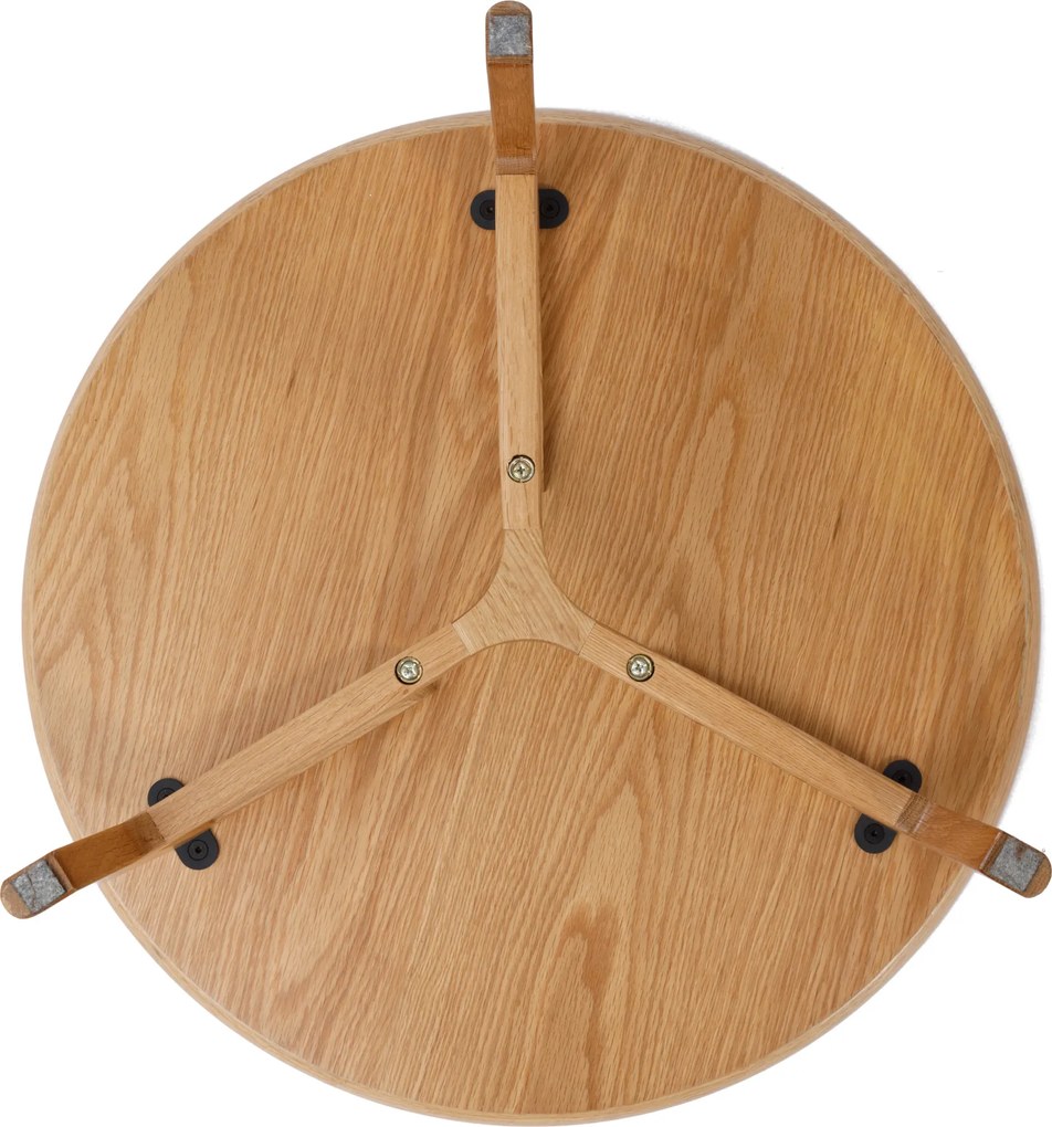 MAZZONI EXPORT BELLUNO Frasin Natural - MĂSUȚĂ DE CAFEA DIN LEMN Ø65 cm ROTUNDĂ MODERN CLASSIC