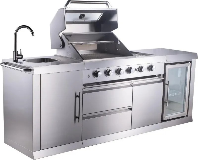 Bucătărie de grădină cu grill și frigider Avenberg TRINITY