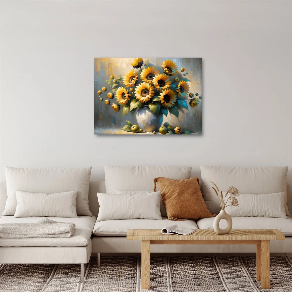 Tablou – Vază cu floarea-soarelui (70x50 cm)