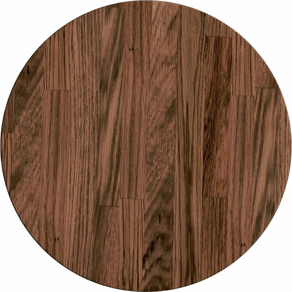 vidaXL Placă de masă Maro închis Ø 40 x 2,5 cm Lemn de stejar masiv