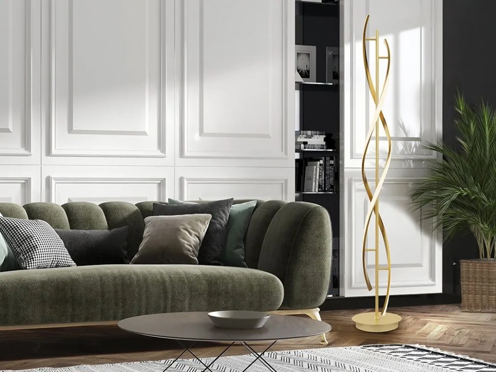 Lampadar LED / Lampa de podea design modern Dido aurie