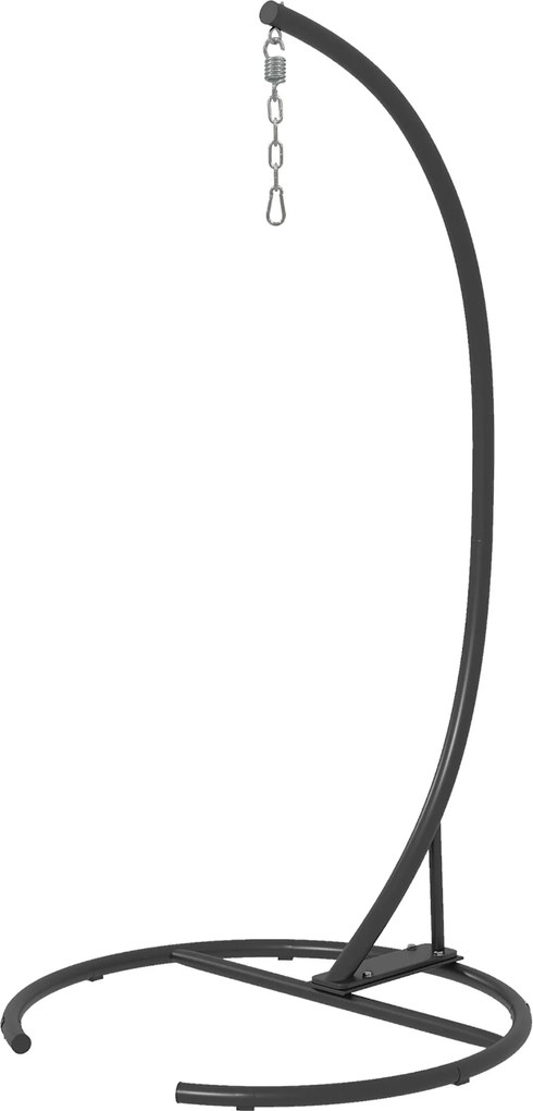 Outsunny Suport pentru Scaun Suspendat cu Bază Stabilă Cadru metalic Suport pentru Leagăn Ø102x195 cm Negru | Aosom Romania