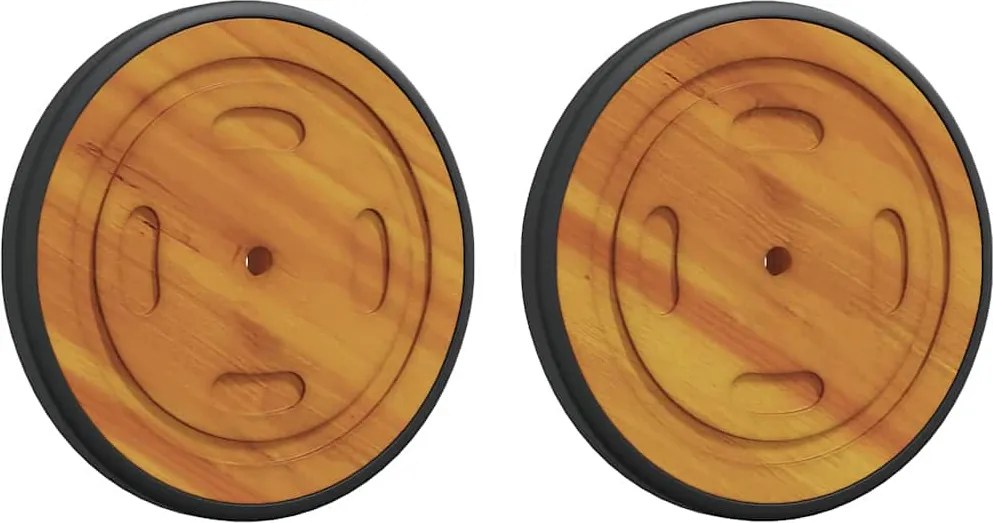 vidaXL Roți Spațiale cu roata 2 pcs Maro 20.5 x 20.5 x 2 cm