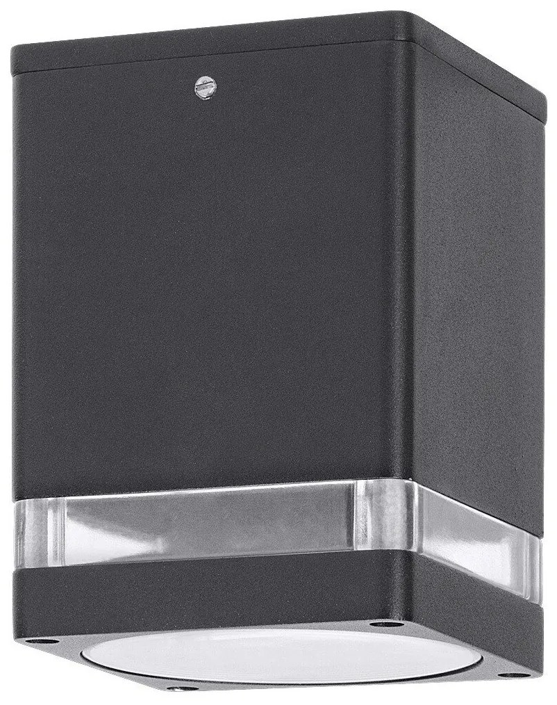 Spot aplicat pentru iluminat exterior design modern IP54 Zombor antracit 9x9cm