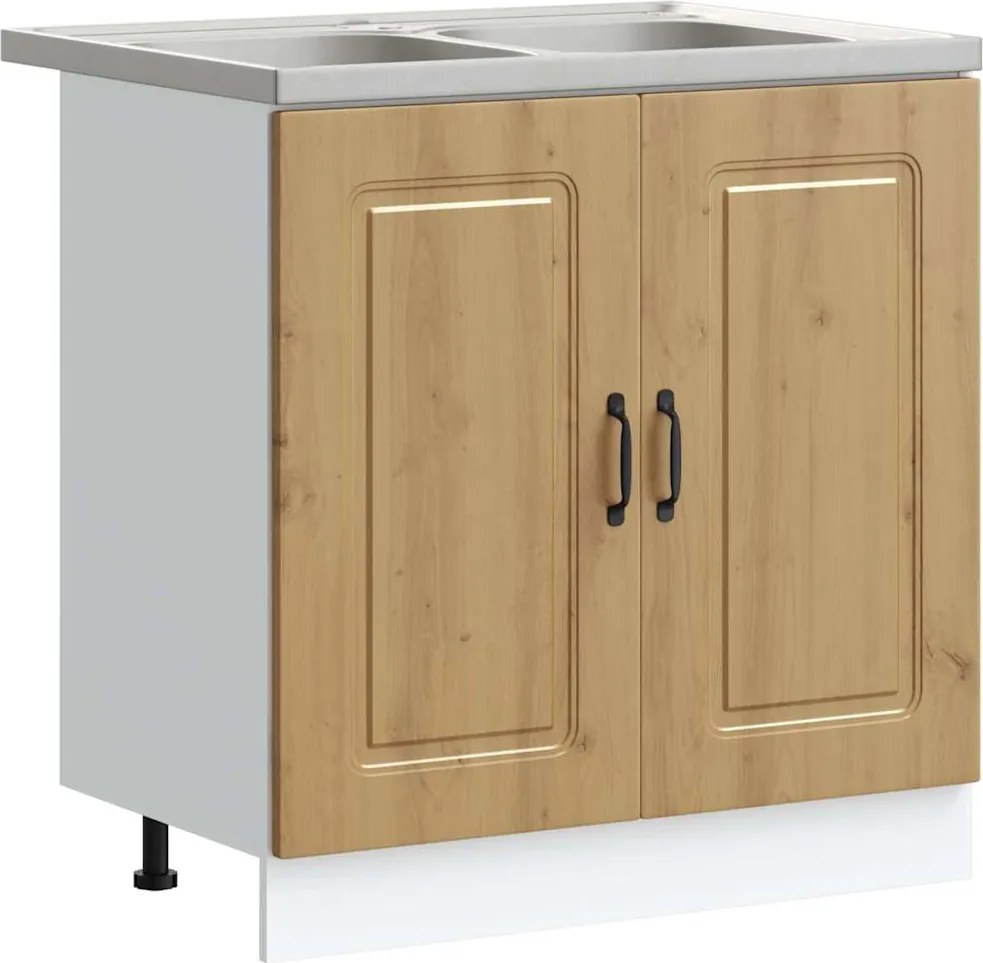 vidaXL Dulap de bucătărie Kalmar Stejar Artizanal 80 x 46 x 81,5 cm