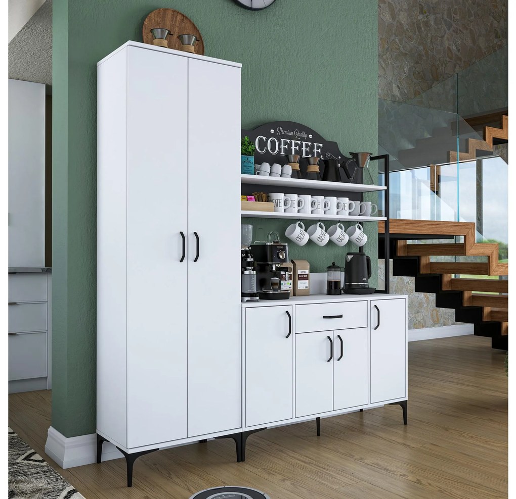 Set dulapuri bucătărie Jenaretta 48 (alb + negru). 1107097