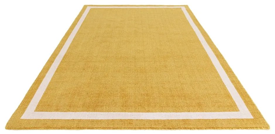 Covor galben ocru handmade din lână 160x230 cm Albi – Asiatic Carpets