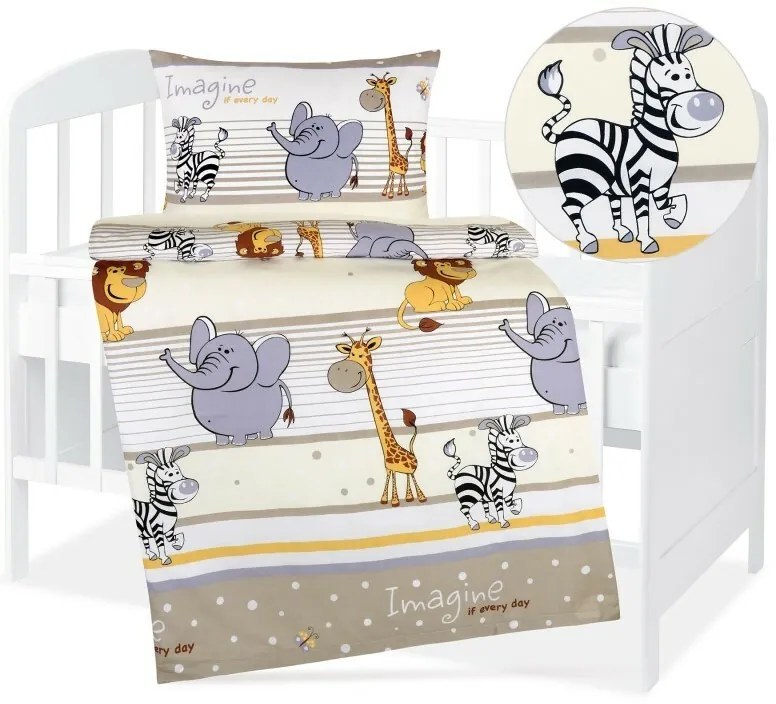 Bellatex Lenjerie de pat din bumbac Agata Safaribej, 90 x 135 cm, 45 x 60 cm