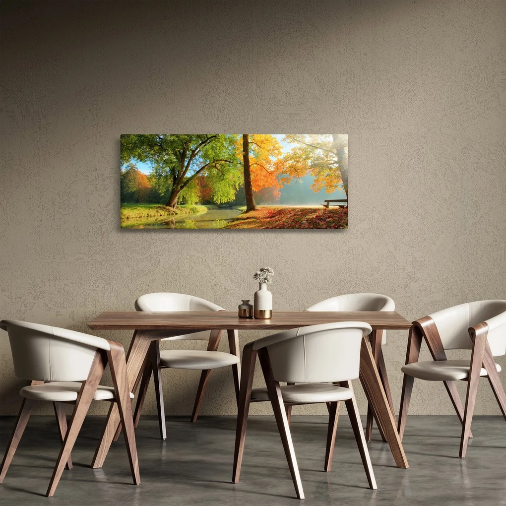 Tablou - Peisaj liniștit de toamnă (120x50 cm)