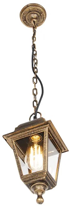 Lampă suspendată clasică pentru exterior aur antic IP44 - Capital