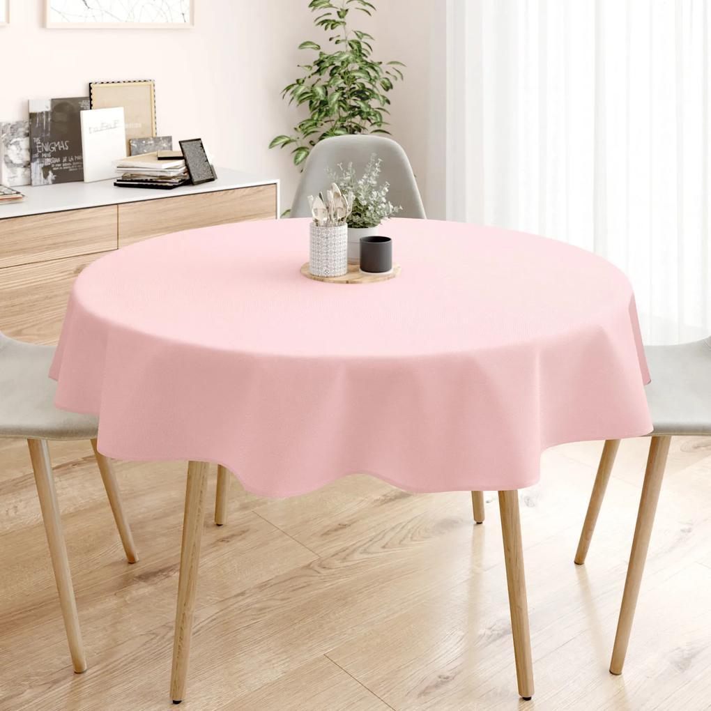 Goldea față de masă teflonată - roz tigrat - rotundă Ø 110 cm