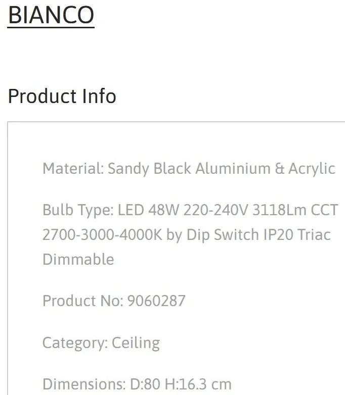 Plafoniera LED design modern BIANCO 48Watt, NVL-9060287