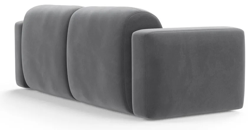 Canapea gri cu tapițerie din catifea 220 cm Strino – Cosmopolitan Design